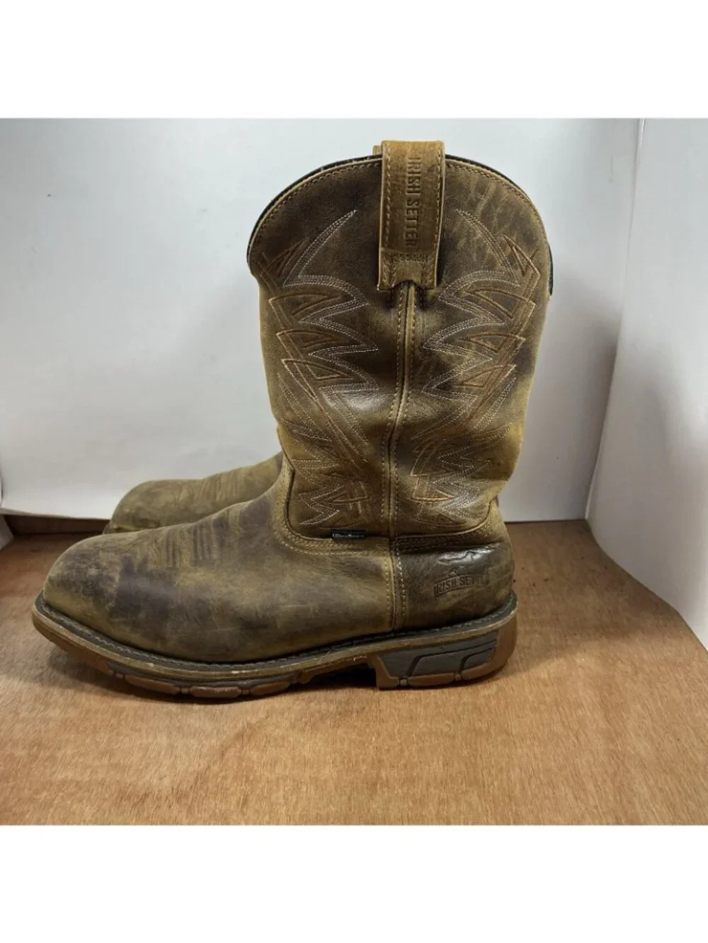 Irish Setter Marshall 83912 Men Size 10 EE Wide Square Steel Toe Boot Waterproof